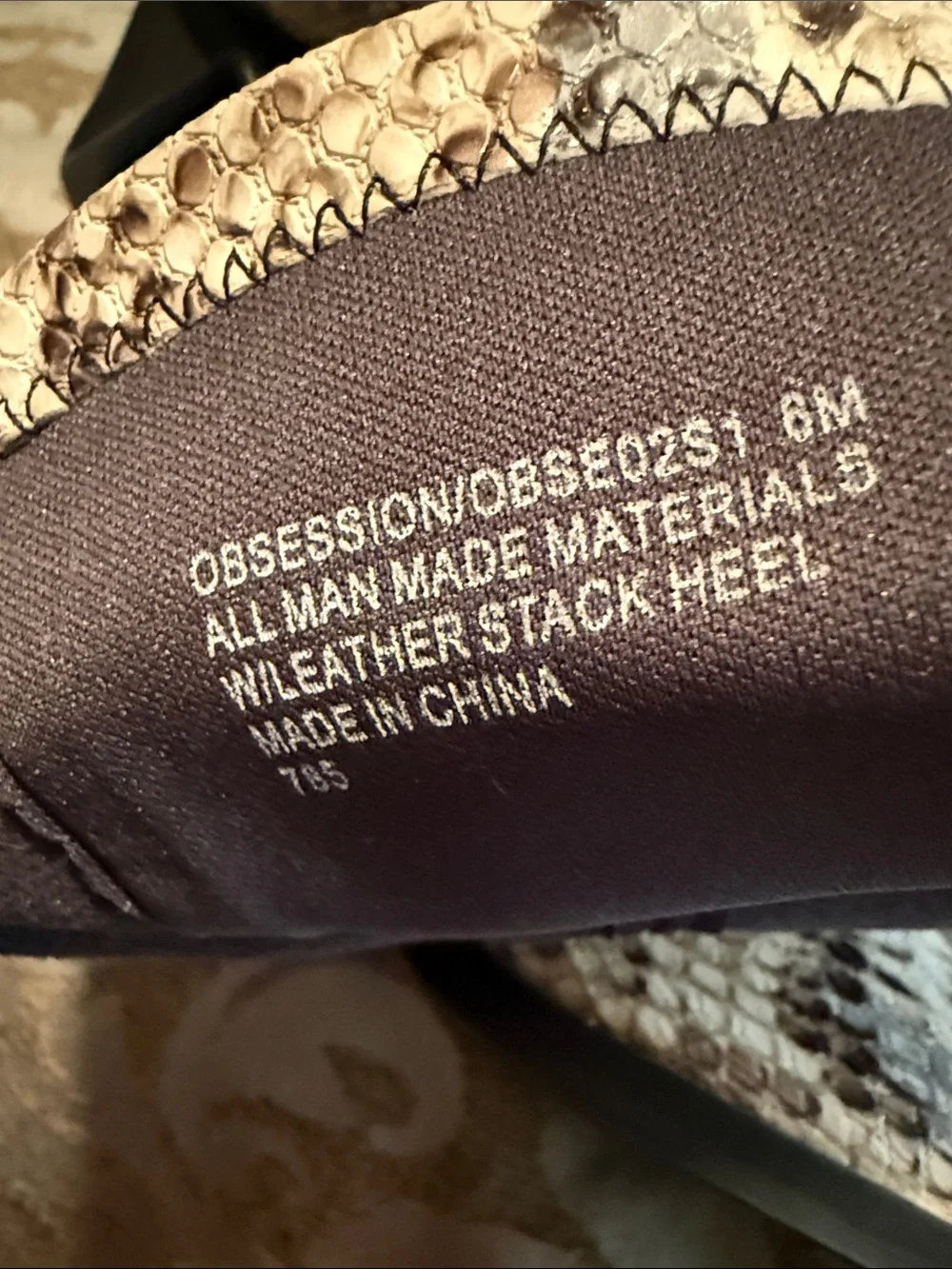 Steve Madden Black and Beige Snake-Print Over-the-Knee Boots